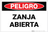 Danger: Open Pit - Spanish - Label Danger: Open Pit - Spanish - Label