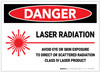 Danger: Laser Radiation Avoid Eye or Skin Exposure To Direct Laser - Label Danger: Laser Radiation Avoid Eye or Skin Exposure To Direct Laser - Label
