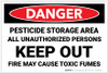 Danger: Pesticide Storage Area Keep Out - Label