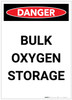 Danger: Bulk Oxygen Storage Portrait - Label