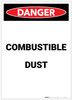 Danger: Combustible Dust Portrait - Label