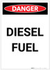 Danger: Diesel Fuel Portrait Portrait - Label