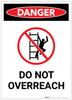 Danger: Do Not Overreach with Icon Portrait - Label