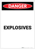 Danger: Explosives Portrait - Label Danger: Explosives Portrait - Label