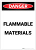 Danger: Flammable Materials Portrait - Label