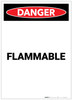 Danger: Flammable Portrait - Label Danger: Flammable Portrait - Label