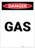 Danger: Gas Warning Portrait - Label Danger: Gas Warning Portrait - Label
