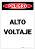 Danger: High Voltage Spanish Portrait - Label