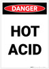 Danger: Hot Acid Portrait - Label