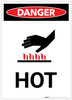 Danger: Hot with Icon Portrait - Label