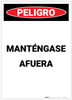Danger: Keep Out (Spanish) Portrait - Label