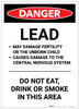 Danger: Lead Hazard Portrait - Label Danger: Lead Hazard Portrait - Label