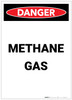 Danger: Methane Gas Portrait - Label