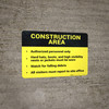 Construction Area - Wall Sign