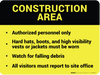 Construction Area - Wall Sign