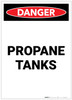Danger: Propane Tanks Portrait - Label Danger: Propane Tanks Portrait - Label