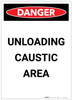 Danger: Unloading Caustic Area Portrait - Label Danger: Unloading Caustic Area Portrait - Label