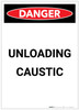 Danger: Unloading Caustic Portrait - Label Danger: Unloading Caustic Portrait - Label