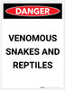 Danger: Venomous Snakes And Reptiles Portrait - Label Danger: Venomous Snakes And Reptiles Portrait - Label