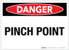 Danger: Pinch Point - Label Danger: Pinch Point - Label