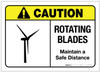 Caution: Rotating Blades ANSI - Label Caution: Rotating Blades ANSI - Label