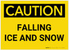 Caution: Falling Ice and Snow Bilingual (Spanish) - Label