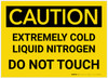 Caution: Extremely Cold Liquid Nitrogen/Do not Touch - Label Caution: Extremely Cold Liquid Nitrogen/Do not Touch - Label