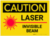 Caution: Laser Invisible Beam - Label Caution: Laser Invisible Beam - Label