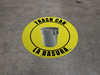 Trash Can Floor Sign - English and Spanish Trash Can Floor Sign - English and Spanish