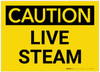 Caution: Live Steam - Label Caution: Live Steam - Label