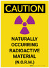Caution: N.O.R.M - Naturally Occurring Radioactive Material Vertical - Label Caution: N.O.R.M - Naturally Occurring Radioactive Material Vertical - Label