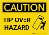 Caution: Tip Over Hazard with Graphic - Label Caution: Tip Over Hazard with Graphic - Label