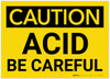 Caution: Acid - Be Careful - Label Caution: Acid - Be Careful - Label