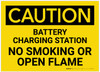 Caution: Battery Charging Station/No Smoking or Open Flame - Label