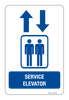 Service Elevator Label PPL10254 Service Elevator Label PPL10254