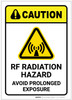 Caution: RF Radiation Hazard Avoid Prolonged Exposure With Graphic - Label Caution: RF Radiation Hazard Avoid Prolonged Exposure With Graphic - Label