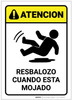 Caution: Slippery When Wet Spanish - Label
