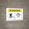 Caution - Fall Hazard - Wall Sign