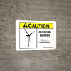 Caution - Rotating Blades - Wall Sign Caution - Rotating Blades - Wall Sign