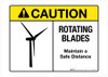 Caution - Rotating Blades - Wall Sign Caution - Rotating Blades - Wall Sign