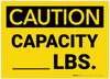Caution: Capacity Lbs - Label