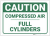 Caution: Compressed Air Full Cylinders - Label Caution: Compressed Air Full Cylinders - Label