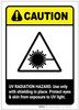 Caution: UV Radiation Hazard Protect Eyes and Skin ANSI Portrait - Label Caution: UV Radiation Hazard Protect Eyes and Skin ANSI Portrait - Label