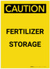 Caution: Fertilizer Storage Portrait - Label