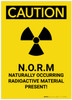 Caution: Naturally Occurring Radioactive Material Portrait - Label