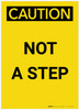 Caution: Not A Step Portrait - Label