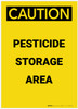 Caution: Pesticide Storage Area Portrait - Label