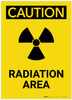Caution: Radiation Area Portrait - Label Caution: Radiation Area Portrait - Label