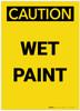 Caution: Wet Paint Portrait - Label