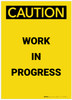 Caution: Work in Progress Portrait - Label Caution: Work in Progress Portrait - Label